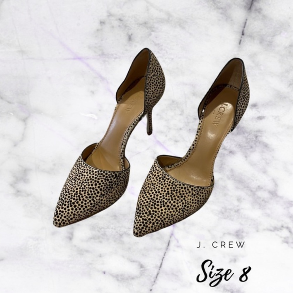 J Crew Cheetah Heels l Size 8